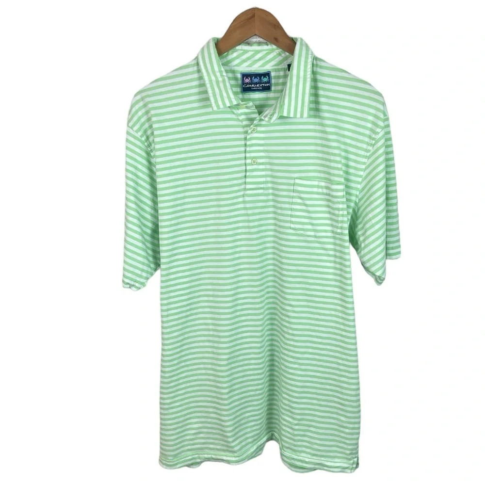 PO42 Mens Charleston Threads Preppy Striped Casual Beach Polo Shirt 2XL